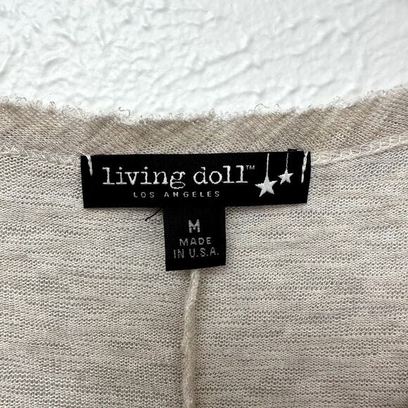 Living Doll Tan and Cream Shirt - Picture 5 of 6